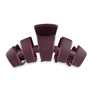 TELETIES - Classic Hair Clip | Large | Burgundy Bliss