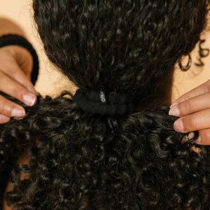 TELETIES - Nylon Hair Ties | Large | Jet Black