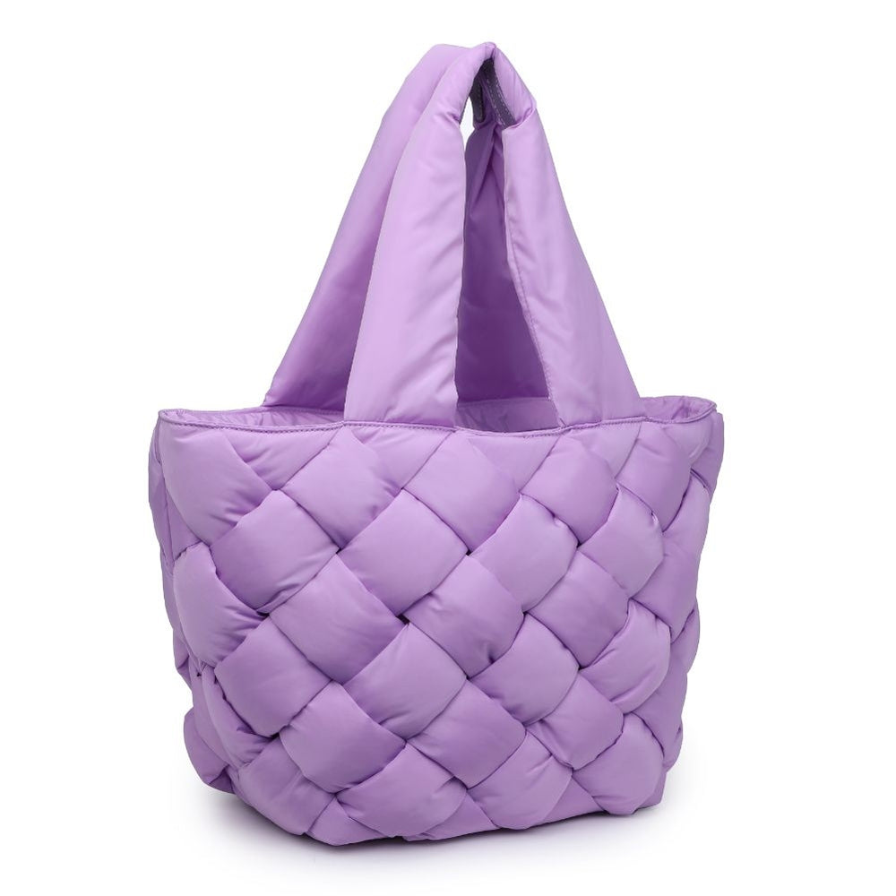 Lilac Intuition East West Woven Nylon Tote