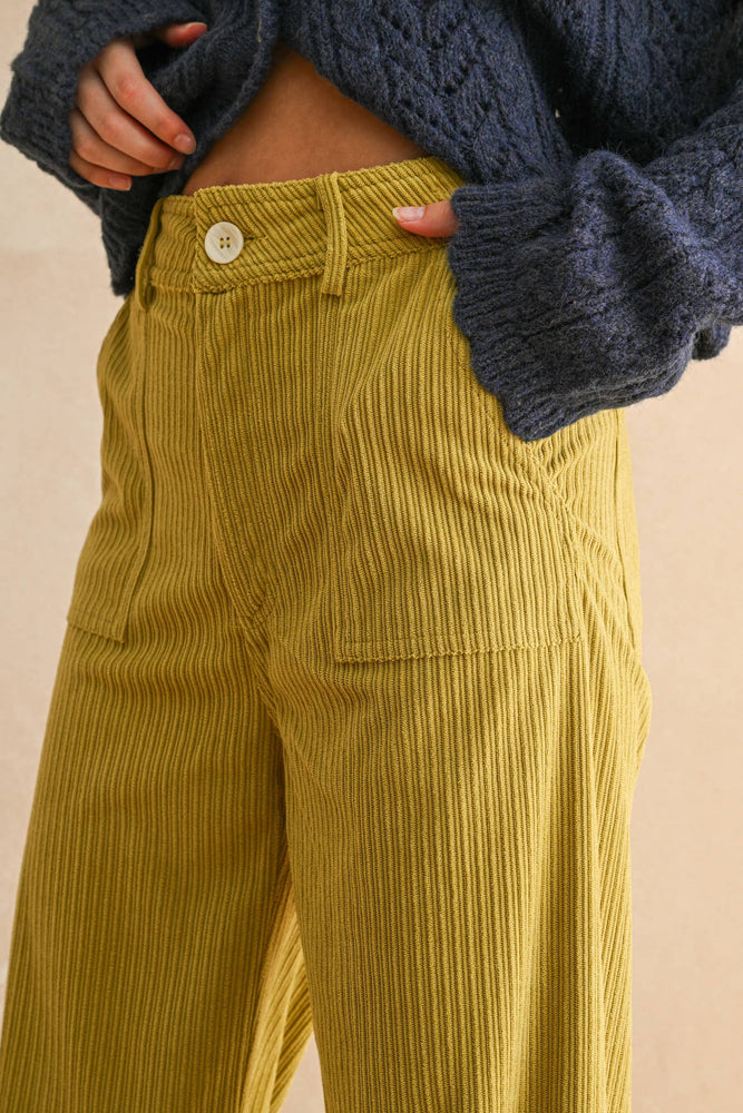 Lemon Grass Corduroy Pants