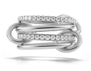 HoopLa Style - Multi Band Eternity Ring band- stacking bands: Yellow Gold / 7