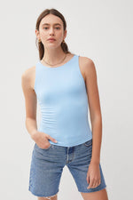 Boat Neck Tank: Powder Blue