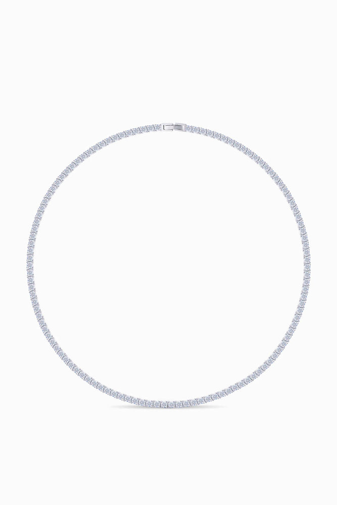 HoopLa - Tennis Necklace. Premium PV plated stainless CZ. : Yellow Gold / 4mm