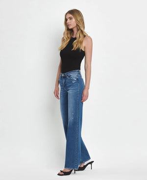 Mid Rise Wide Leg Jeans