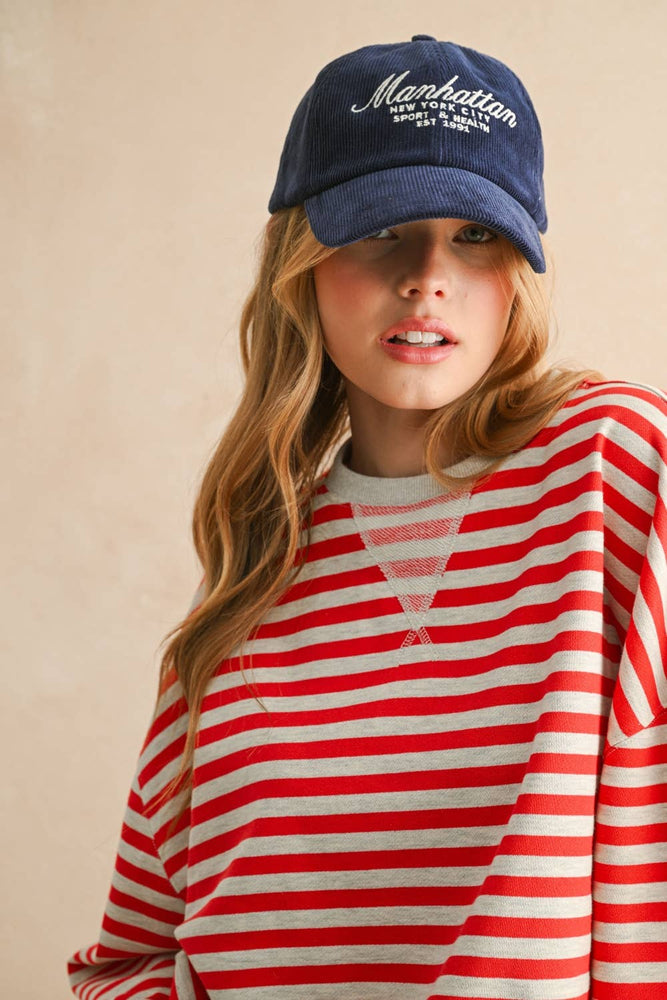 Red Stripe Pullover