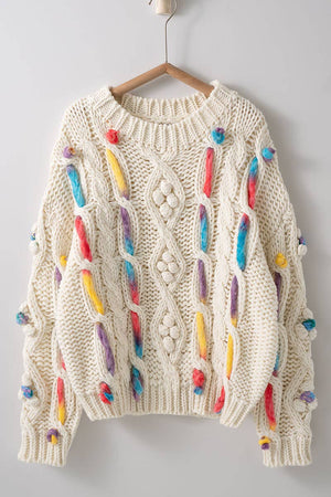 Entangled in Time Crochet Knit Sweater