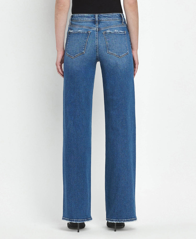 Mid Rise Wide Leg Jeans