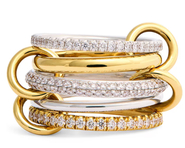 HoopLa - New Multi Band Eternity Ring -stacking bands- STEEL-sized: 3 / 8