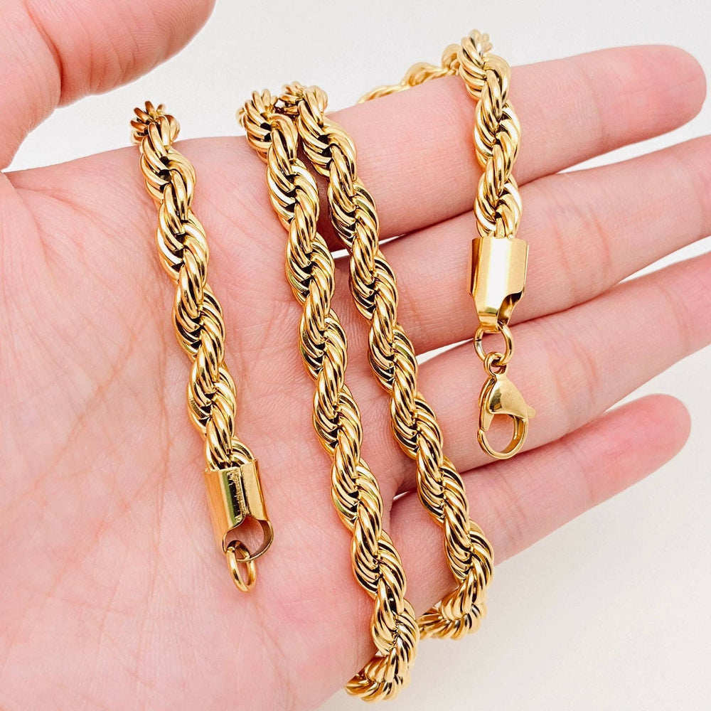 18K Gold-plated Twists Shape Chain