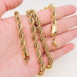 18K Gold-plated Twists Shape Chain