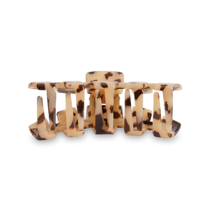 TELETIES - Classic Hair Clip | Small | Blonde Tortoise