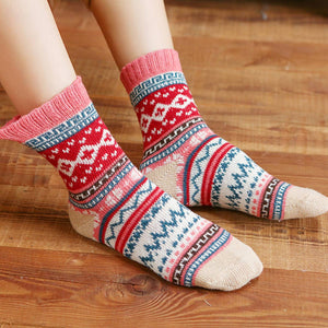 Retro Pattern Warm Socks
