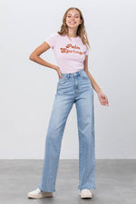Relaxed High Rise Wide Leg Jean