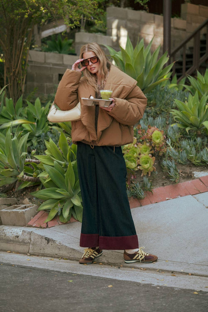 Indigo Red Cuff Denim