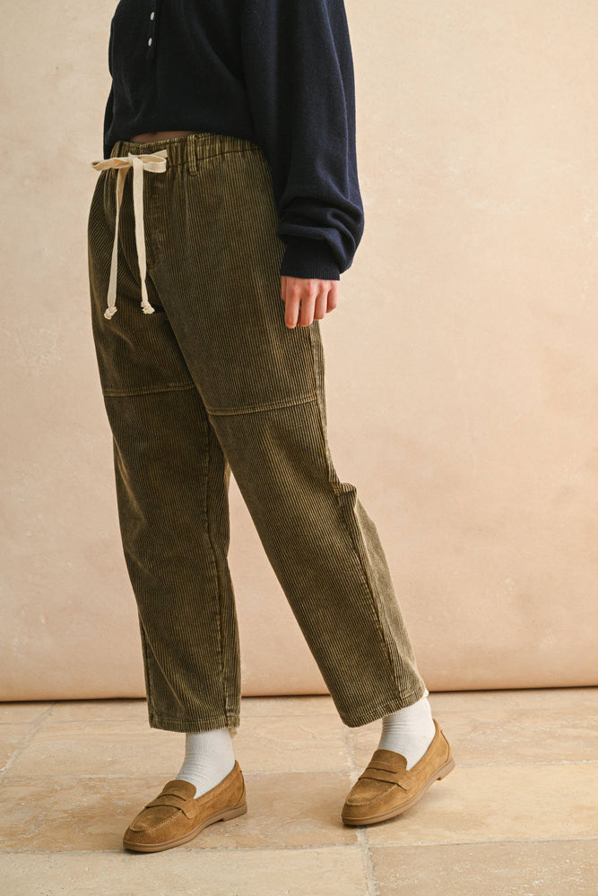 Olive Corduroy Pants