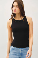 Black Boat Neck Tank