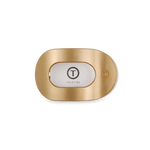 TELETIES - Round Flat Hair Clip | Small | Champagne Toast