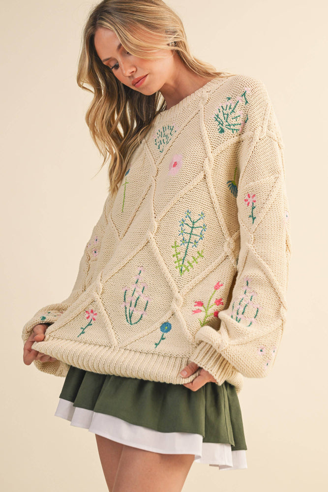 Wildflower Cream Sweater