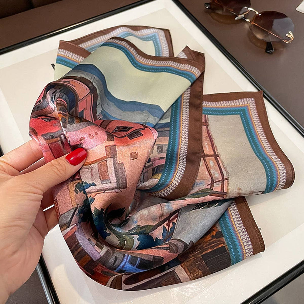 Landscape Silk Square Scarf