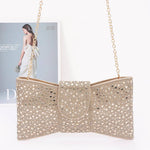 Rhinestone Party Clutch: Gold