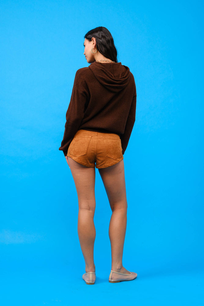 Chocolate Cashmere Hoodie Sweater