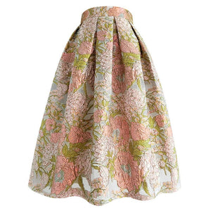 Easter Pink Floral Embroidered Skirt