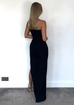 Vesper Opal Black Maxi Dress