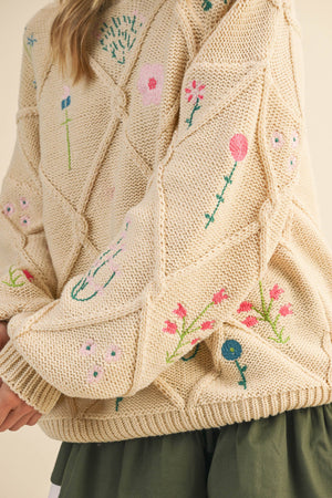 Wildflower Cream Sweater