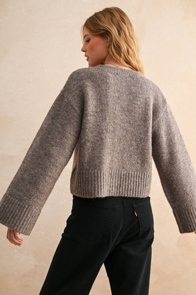 Mocha Button Down Cardigan