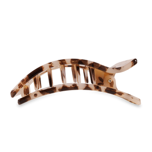 TELETIES - Flat Rectangle Hair Clip | Large | Blonde Tortoise