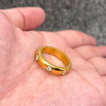 Inlaid Zircon Gold Ring
