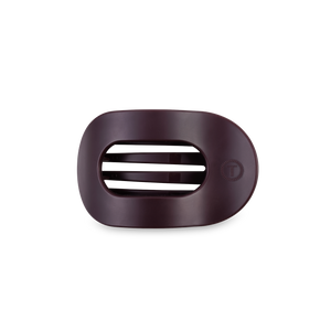 TELETIES - Round Flat Hair Clip | Small | Burgundy Bliss