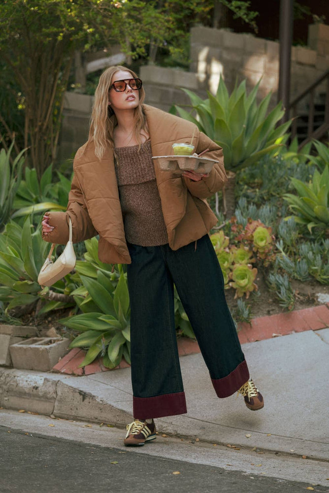 Indigo Red Cuff Denim