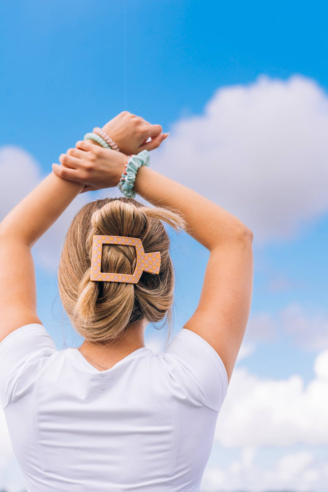 TELETIES - Square Flat Hair Clip | Large | Sunny Days Ahead