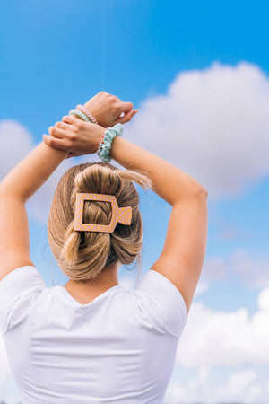 TELETIES - Square Flat Hair Clip | Large | Sunny Days Ahead