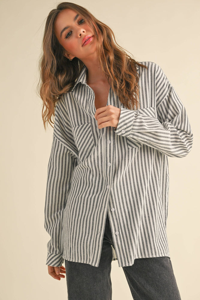 Striped Button Down Shirt