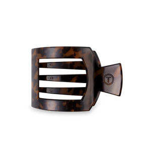 TELETIES - Square Flat Hair Clip | Med. | Tortoise