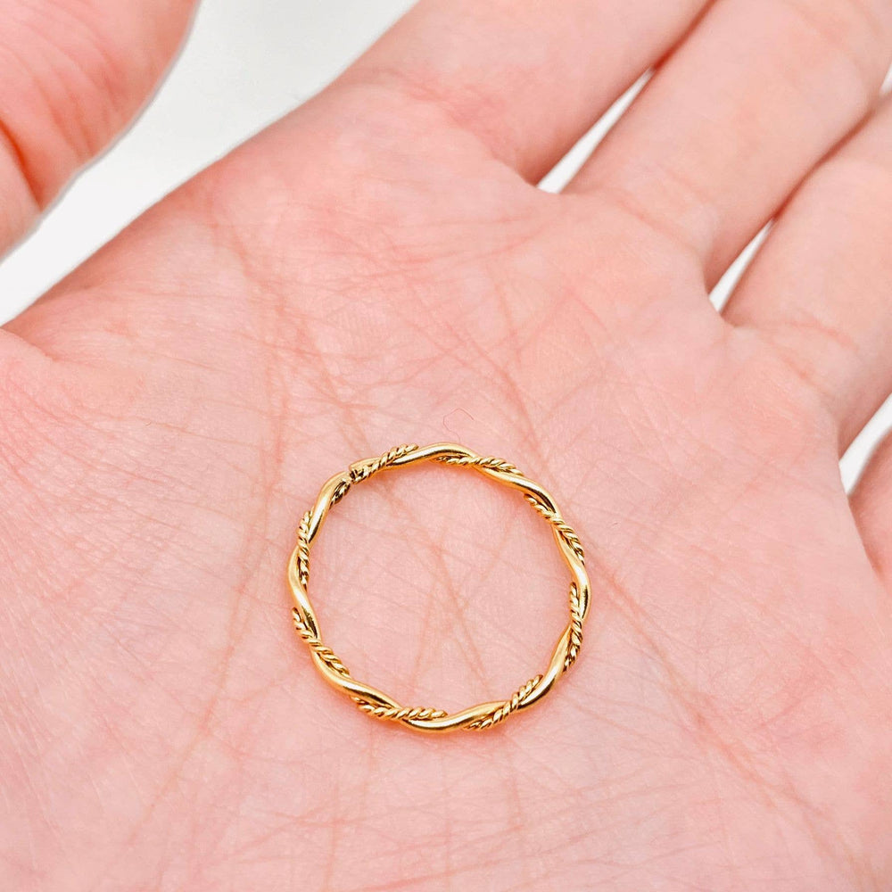 Fine Twist 18K Gold Plated Ring