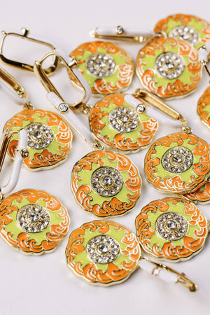 St Armands Designs of Sarasota - Orange Diamond Capri Tiles