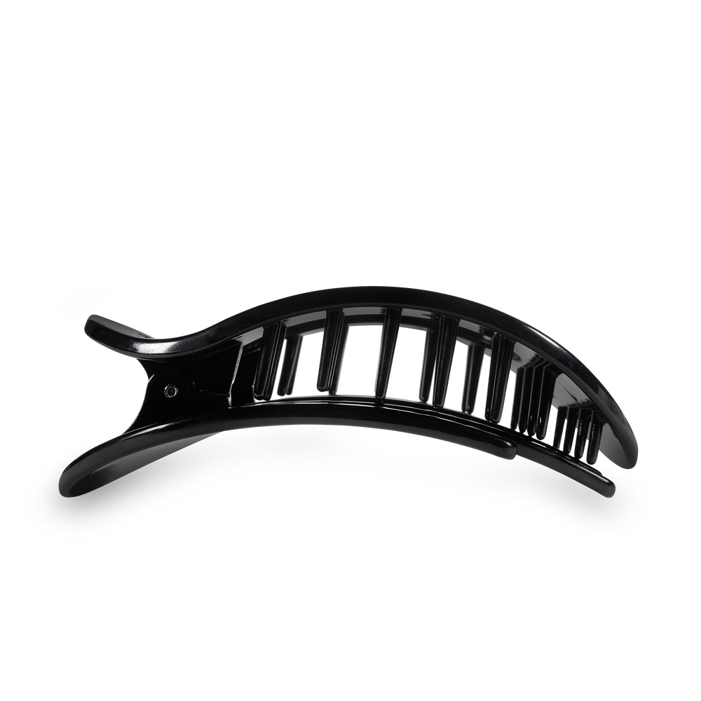 TELETIES - Round Flat Hair Clip | Large | Jet Black