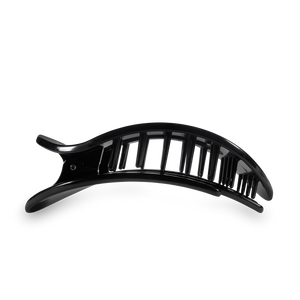 TELETIES - Round Flat Hair Clip | Large | Jet Black