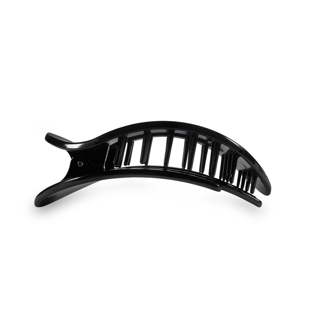 TELETIES - Round Flat Hair Clip | Small | Jet Black