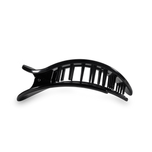 TELETIES - Round Flat Hair Clip | Small | Jet Black