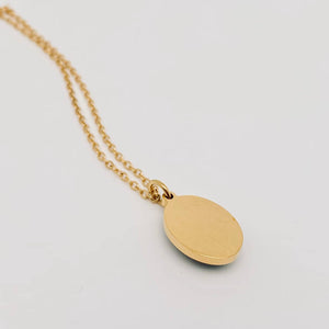 Oval Green Zircon Pendant Necklace