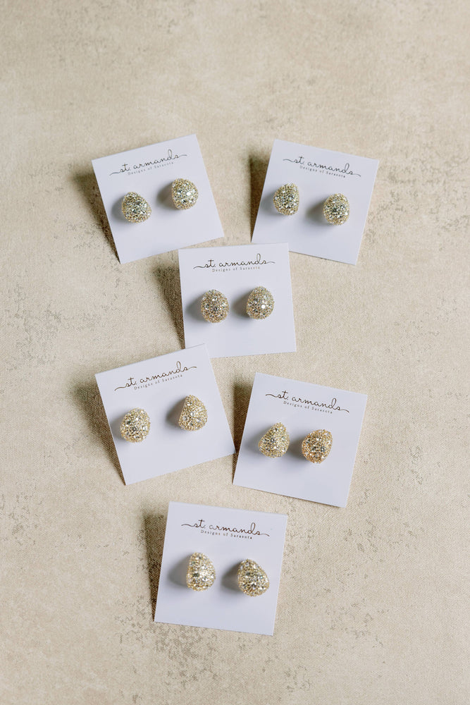 St Armands Designs of Sarasota - Pave Crystal Gumdrop Earrings
