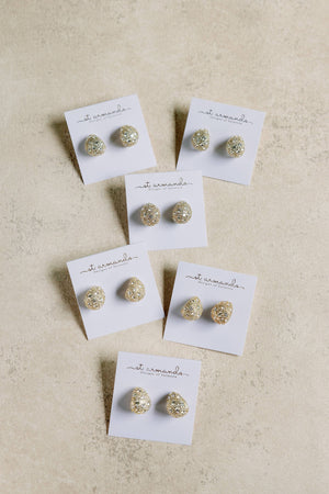 St Armands Designs of Sarasota - Pave Crystal Gumdrop Earrings