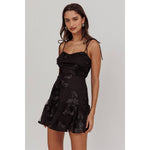 Black Floral Mini Dress