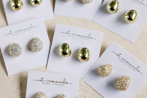 St Armands Designs of Sarasota - Pave Crystal Gumdrop Earrings