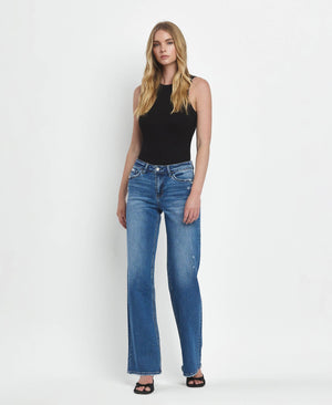 Mid Rise Wide Leg Jeans