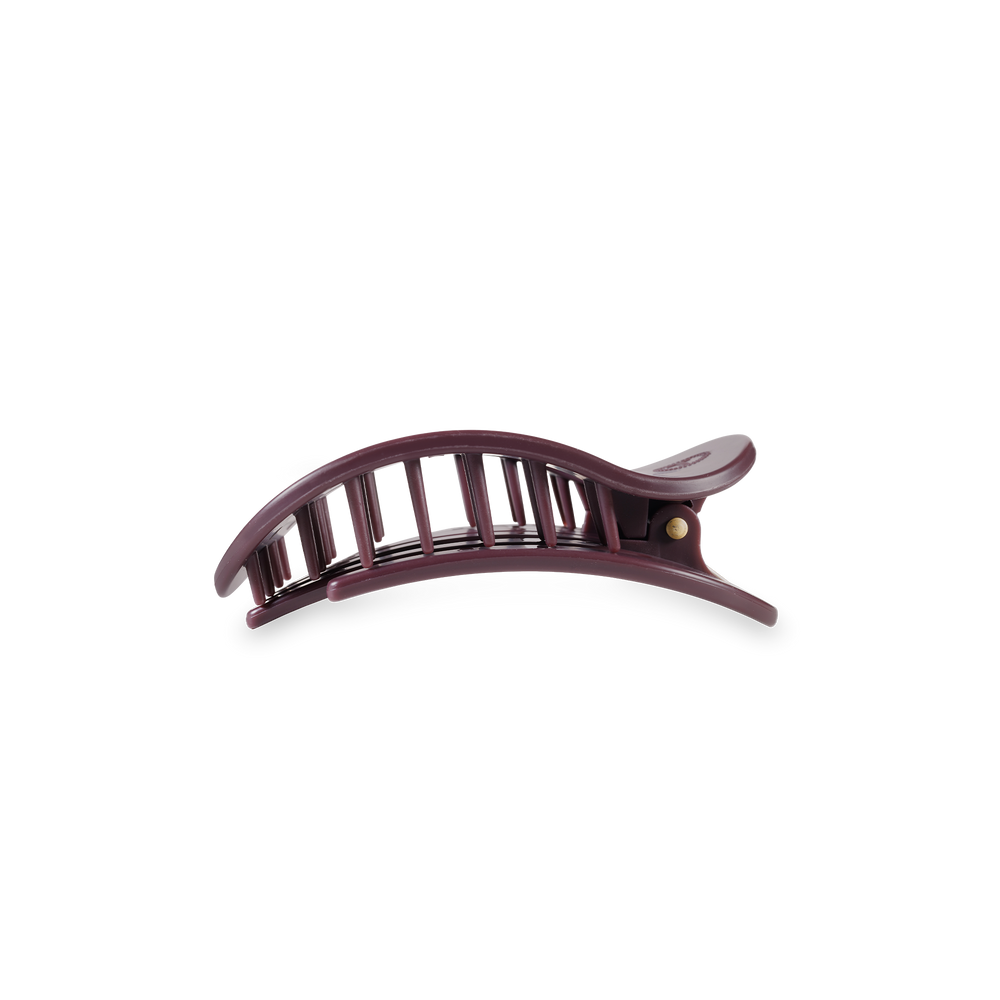 TELETIES - Round Flat Hair Clip | Small | Burgundy Bliss